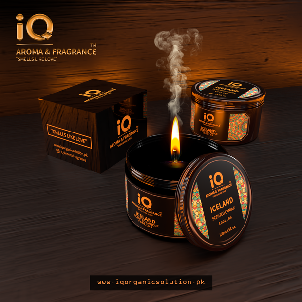 Iceland Scented Candle (Cooling) - IQ Organic Solution™️